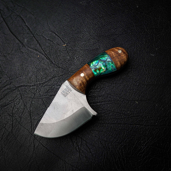 Drop Bear – 440C Stainless Steel, Ringed Acacia & Abalone Inlay (110mm)