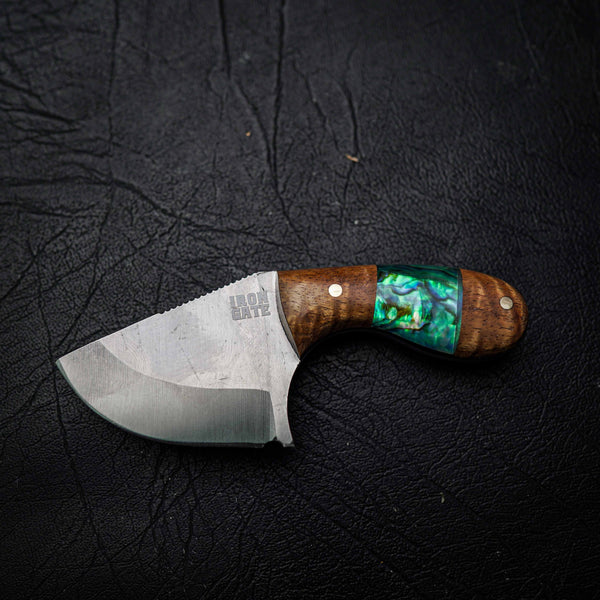 Drop Bear – 440C Stainless Steel, Ringed Acacia & Abalone Inlay (110mm)