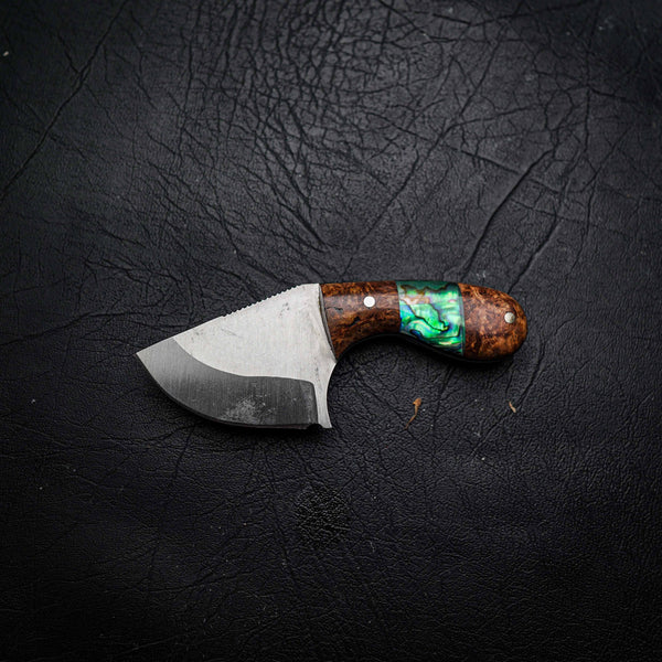 Drop Bear – 440C Stainless Steel, Amboyna Burl with Abalone Inlay