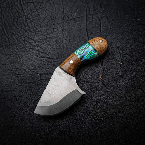 Drop Bear – 440C Stainless Steel, Ringed Acacia & Abalone Inlay