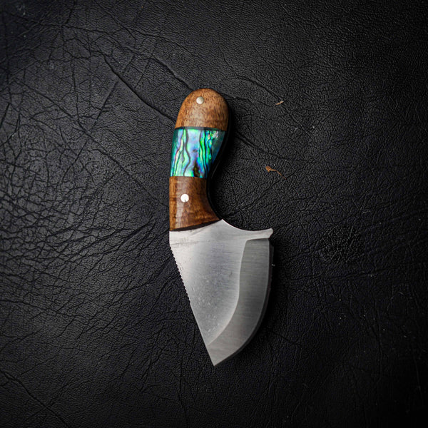 Drop Bear – 440C Stainless Steel, Ringed Acacia & Abalone Inlay