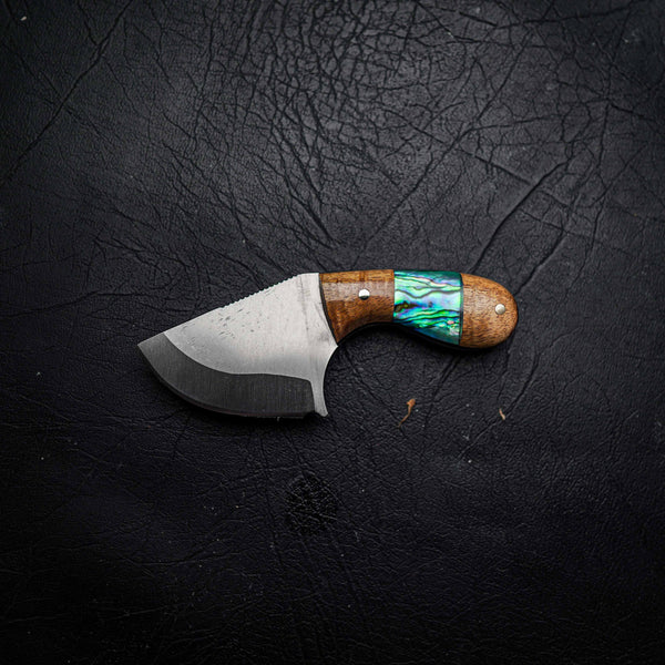 Drop Bear – 440C Stainless Steel, Ringed Acacia & Abalone Inlay