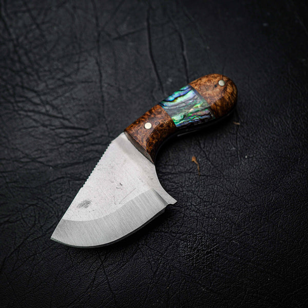 Drop Bear – 440C Stainless Steel, Amboyna Burl with Abalone Inlay