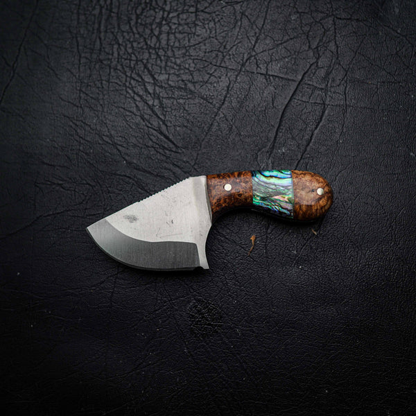 Drop Bear – 440C Stainless Steel, Amboyna Burl with Abalone Inlay