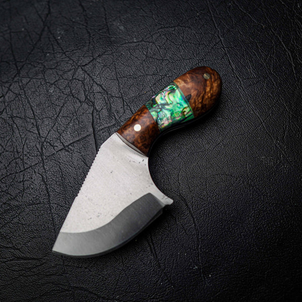 Drop Bear – 440C Stainless Steel, Amboyna Burl with Abalone Inlay