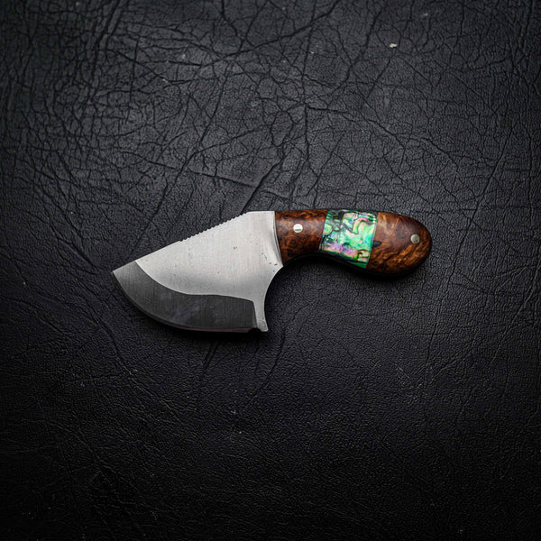 Drop Bear – 440C Stainless Steel, Amboyna Burl with Abalone Inlay