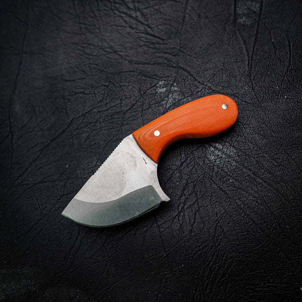 Drop Bear – 440C Stainless Steel, Orange G10 Handle