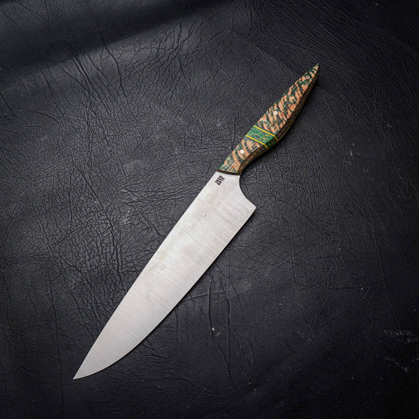 Chef Knife – 12C27 Stainless Steel, Banksia Wood with TruStone Inlay