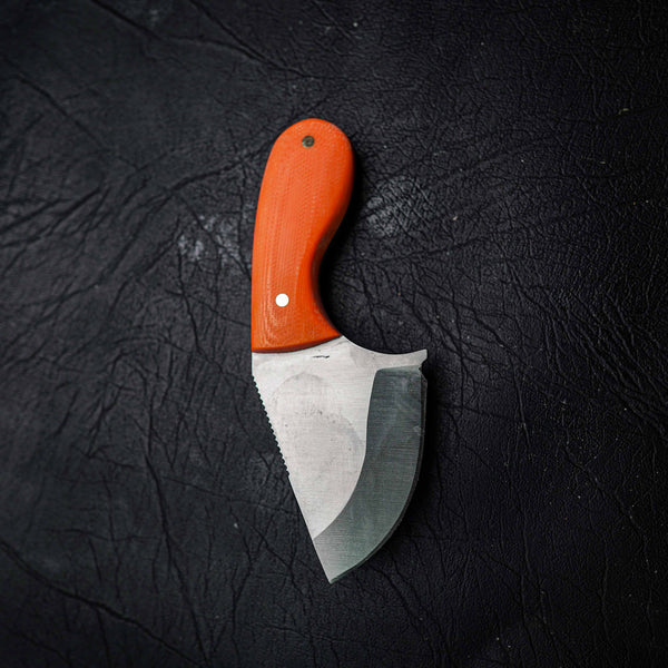 Drop Bear – 440C Stainless Steel, Orange G10 Handle