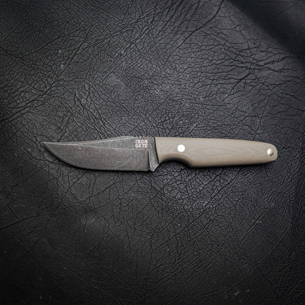 Scout – N690 Steel, Stonewashed Finish, Khaki G10