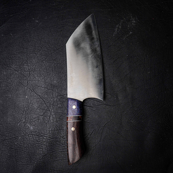 XL Santoku – N690 Stainless Steel, Segmented Dyed & Stabilised Wood Handle (300mm)