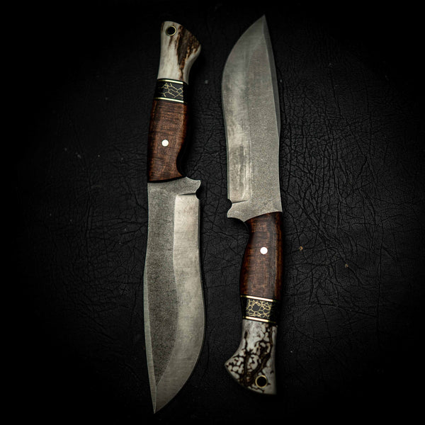 Stonewashed Bear - Tassie Blackwood, Trustone & Antler — View 8 | Iron Gate Knives