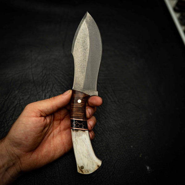Mini Kukri – Tassie Blackwood, Copper TruStone & Deer Antler