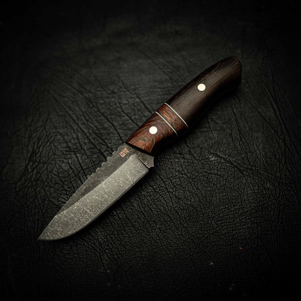 Bushcraft – Stonewashed N690 with Banksia & Wenge
