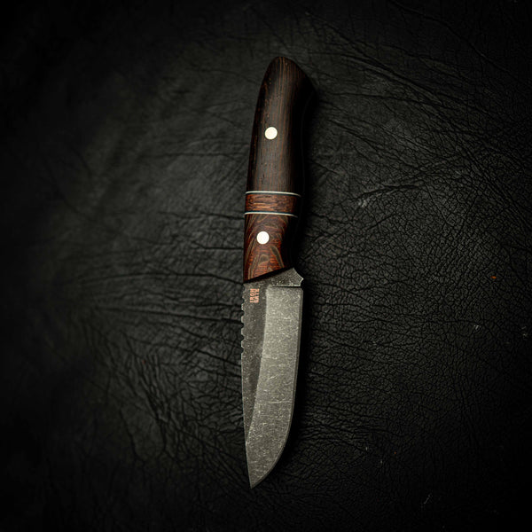 Bushcraft – Stonewashed N690 with Banksia & Wenge