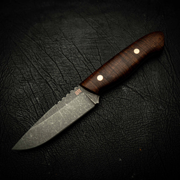 Bushcraft – Stonewashed N690 with Full Gidgee Handle