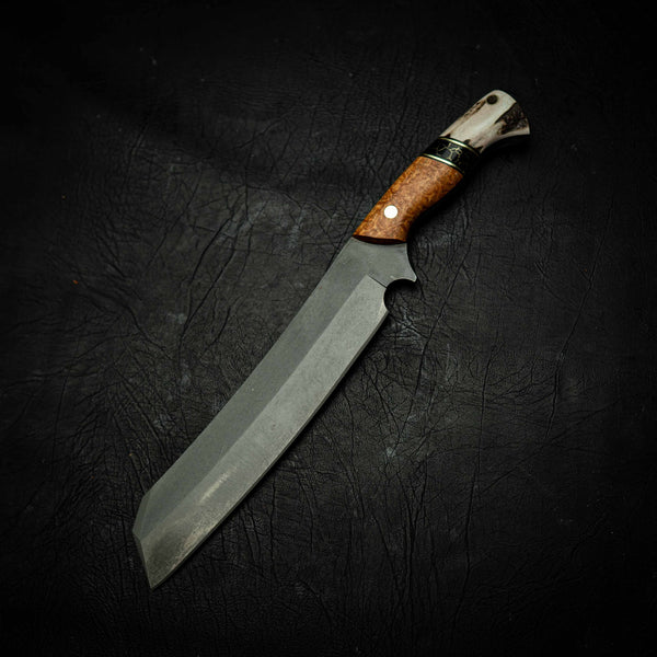 Chopper – Afzelia Xylay, Brass TruStone & Deer Antler