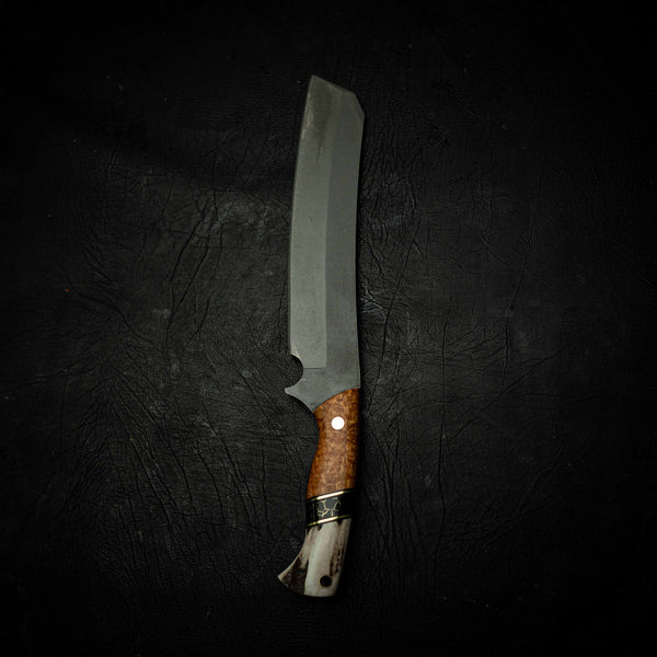 Chopper – Afzelia Xylay, Brass TruStone & Deer Antler