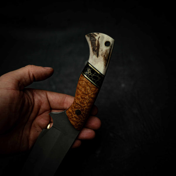 Chopper – Afzelia Xylay, Brass TruStone & Deer Antler