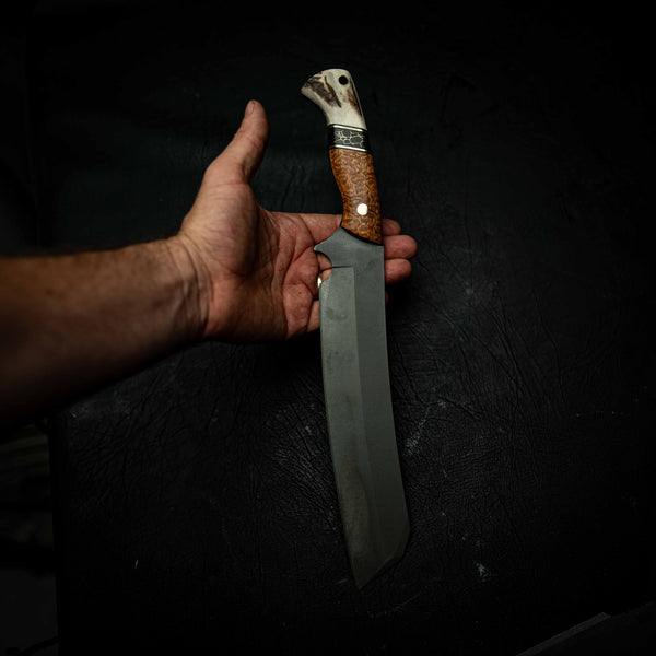 Chopper – Afzelia Xylay, Brass TruStone & Deer Antler