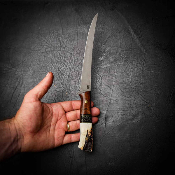 Pre-Order — Mako Fillet/Boning — Tasmanian Blackwood, TruStone & Deer Antler
