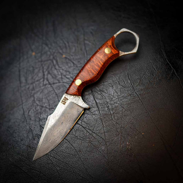 Damascus Mini Hunter — Figured Red Gum