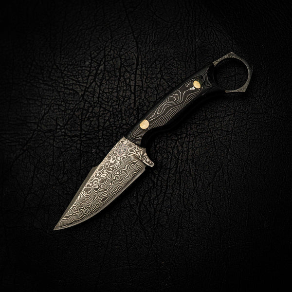 Damascus Mini Hunter – Carbon Fiber & Aluminium