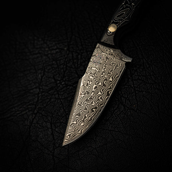 Damascus Mini Hunter – Carbon Fiber & Aluminium